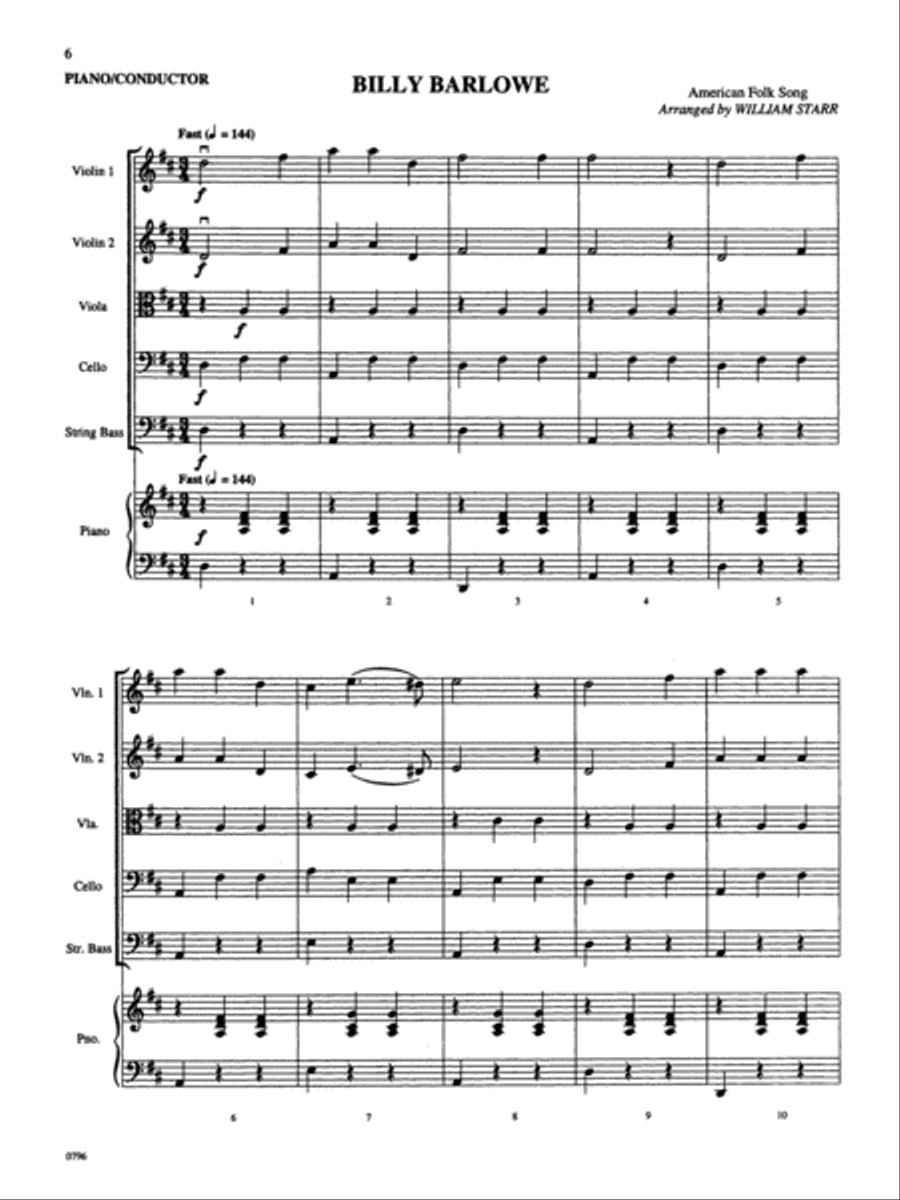 Strings Around the World -- Folk Songs of the U.S.A. String Orchestra scores gallery preview page 8