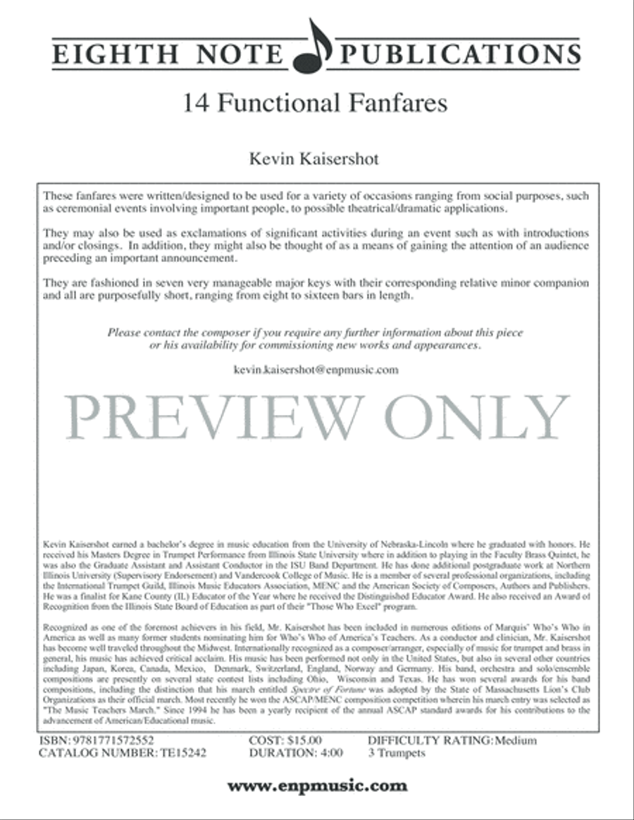 14 Functional Fanfares Trumpet Trio scores gallery preview page 2