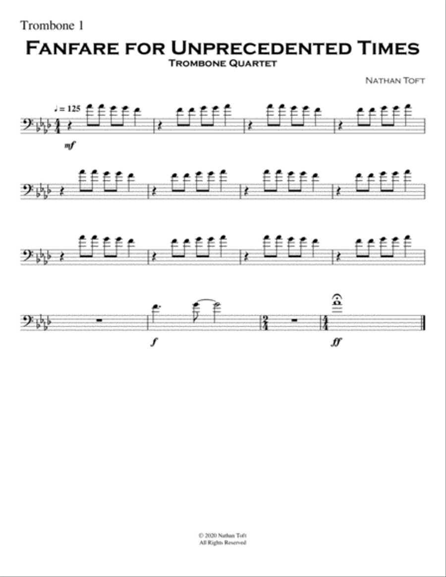 Fanfare for Unprecedented Times Brass Ensemble scores gallery preview page 4