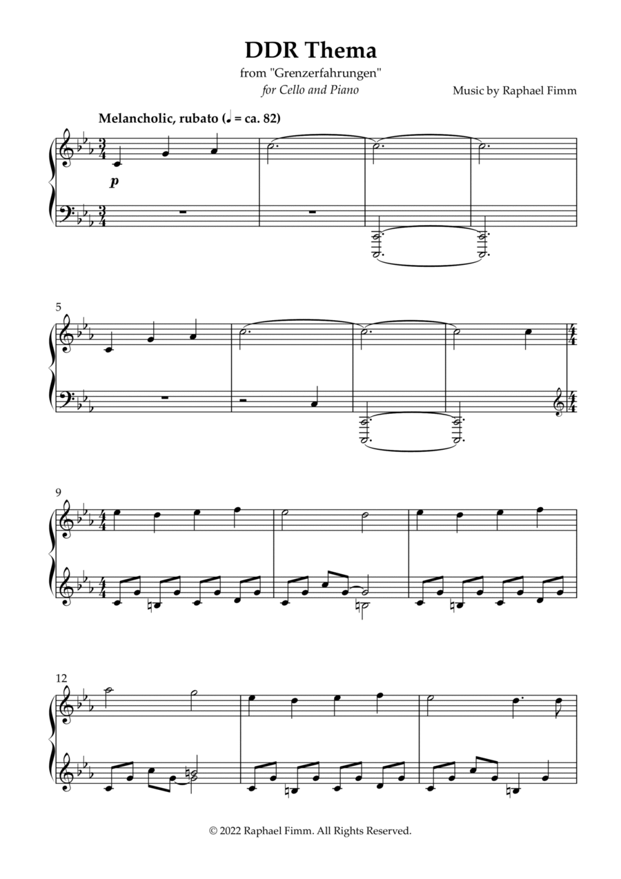 DDR Thema Chamber Music scores gallery preview page 1