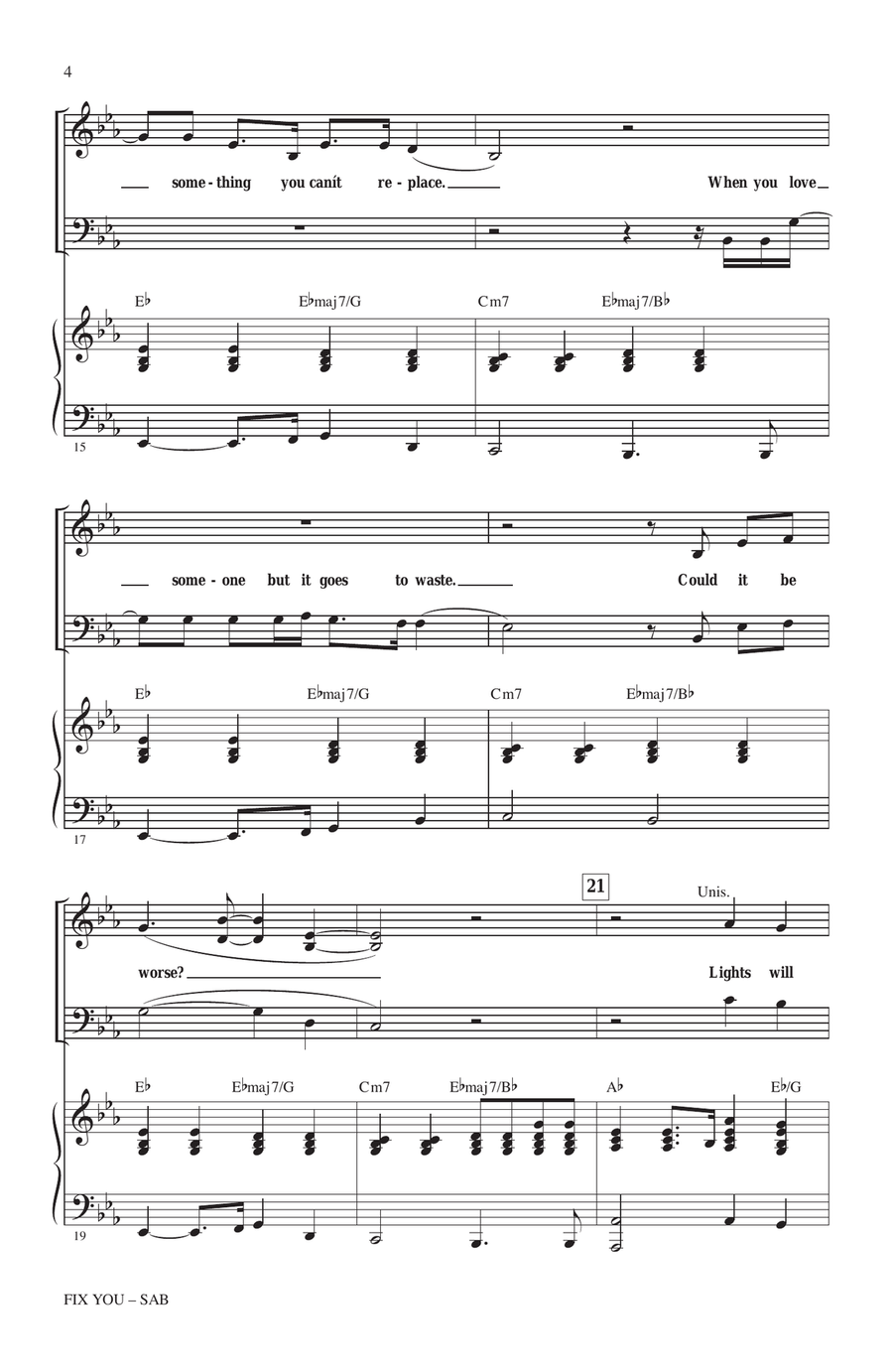 Fix You 3-Part scores gallery preview page 3