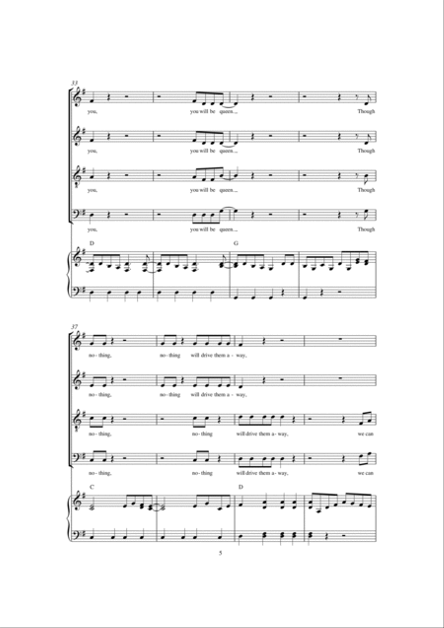 Heroes (arr. Barrie Carson Turner) 4-Part scores gallery preview page 5