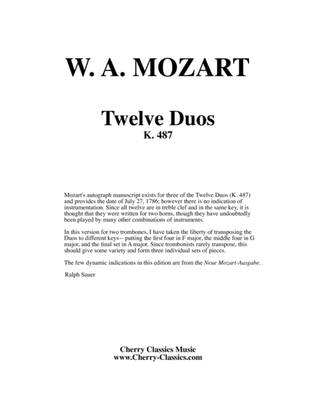 Twelve Duos for Two Trombones