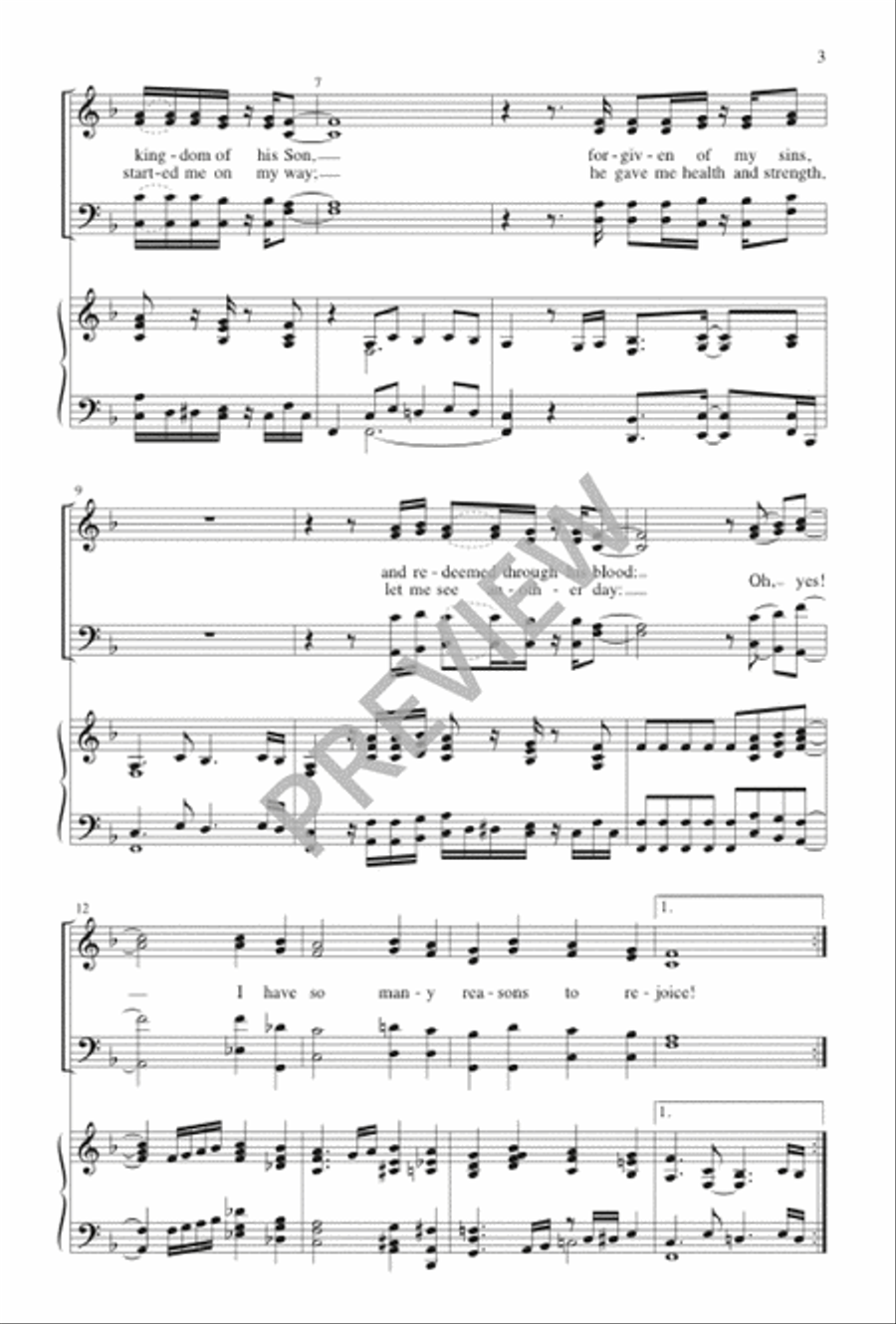 So Many Reasons to Rejoice 4-Part scores gallery preview page 4