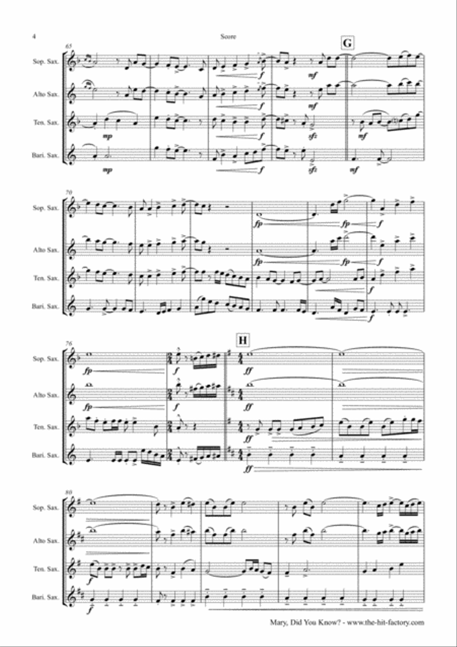 Mary, Did You Know? Woodwind Trio scores gallery preview page 4