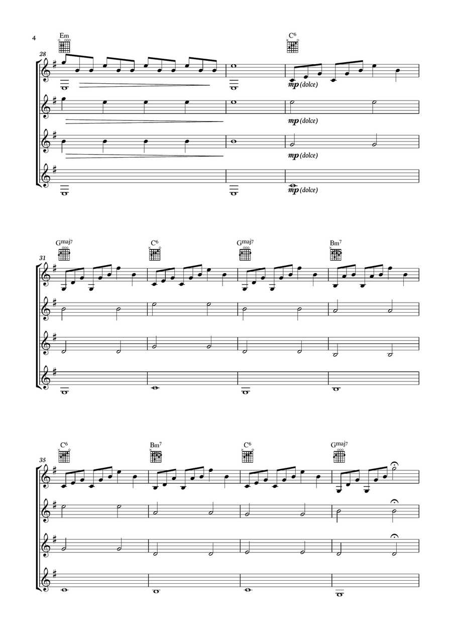 The Last Of Us Guitar Ensemble scores gallery preview page 4