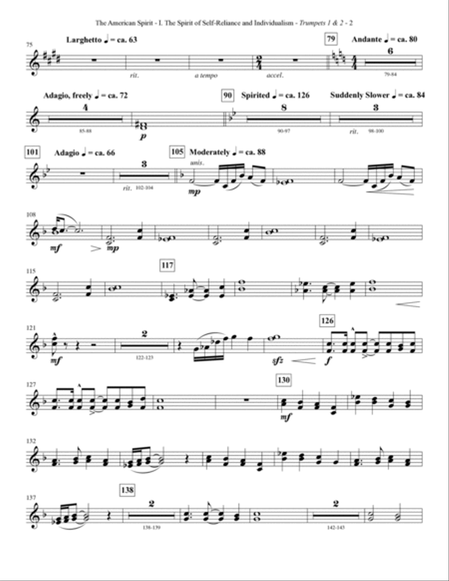 The American Spirit - Bb Trumpet 1,2 Choir scores gallery preview page 2