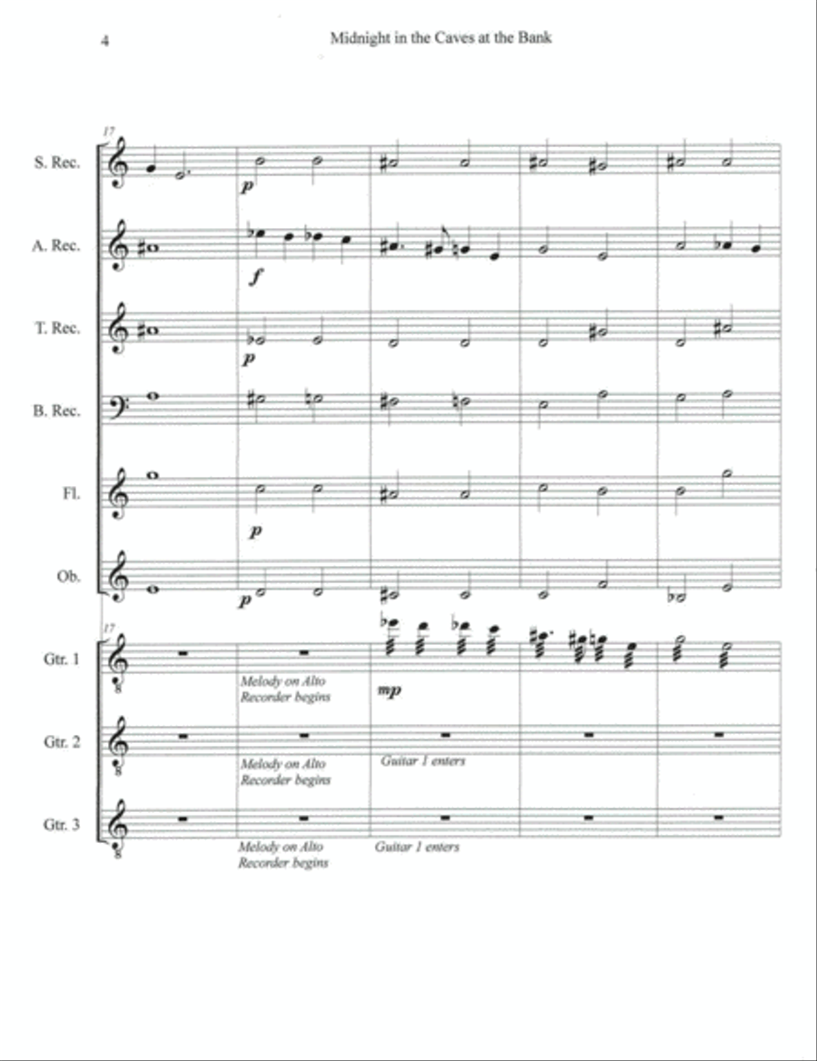 Midnight in the Caves at the Bank Large Ensemble scores gallery preview page 5