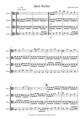 Bach Rocks! for Viola Quartet