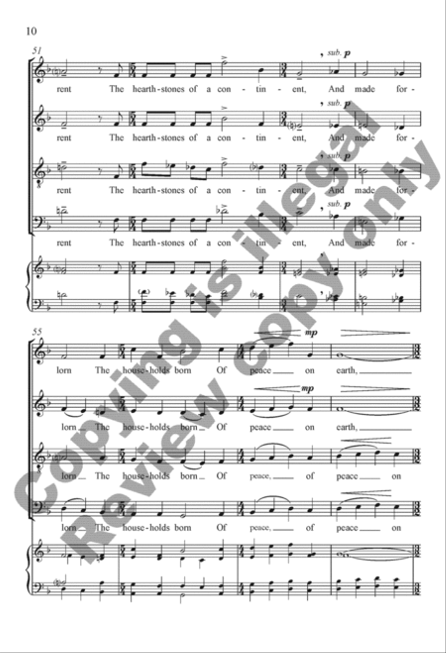 A Soldier's Carol 4-Part scores gallery preview page 10