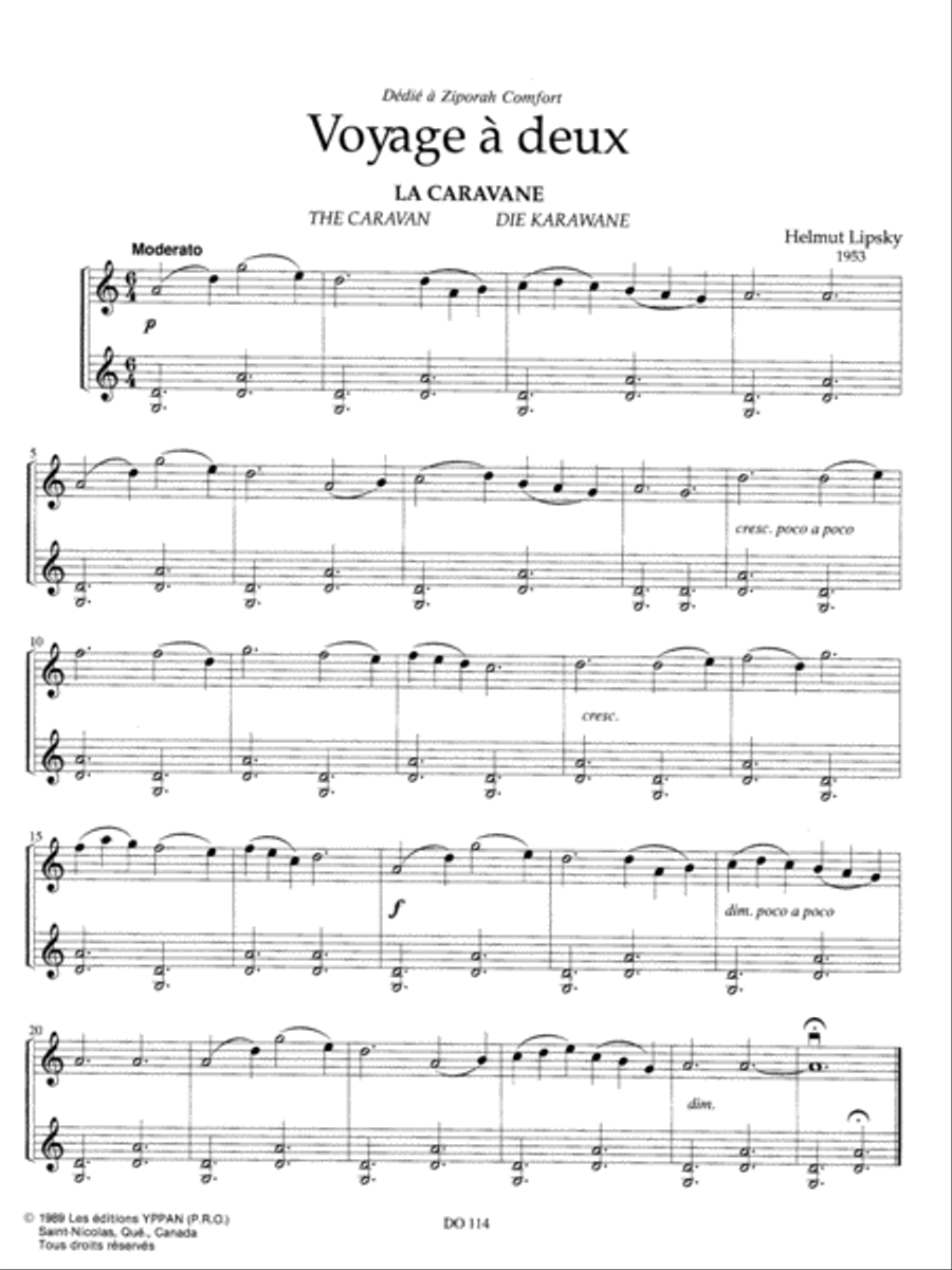 Voyage à deux Violin scores gallery preview page 3