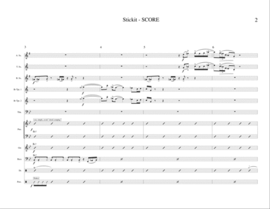 Stickit (Jazz Band) Jazz Ensemble scores gallery preview page 3