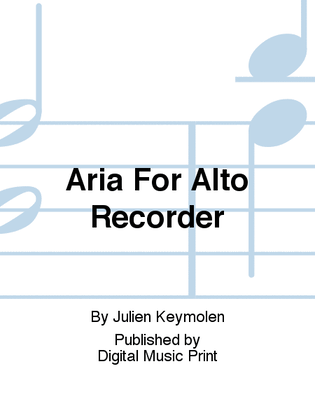 Aria For Alto Recorder