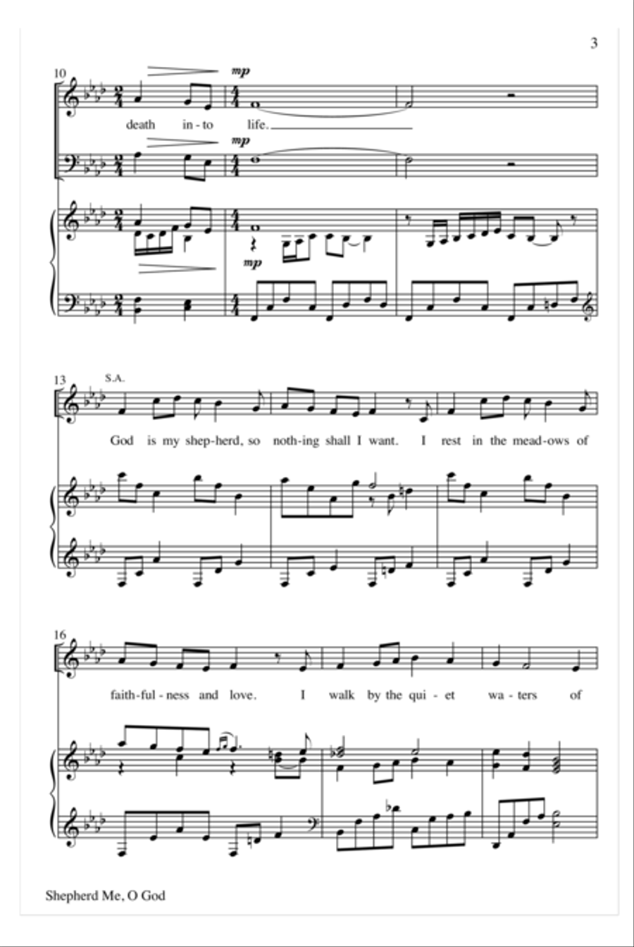 Shepherd Me, O God Shepherd Me, O God 3-Part scores gallery preview page 3