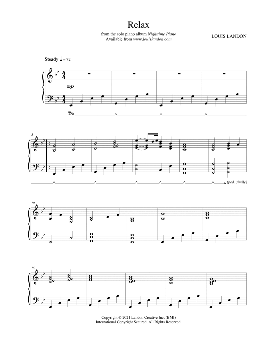 Relax Piano Method scores gallery preview page 1