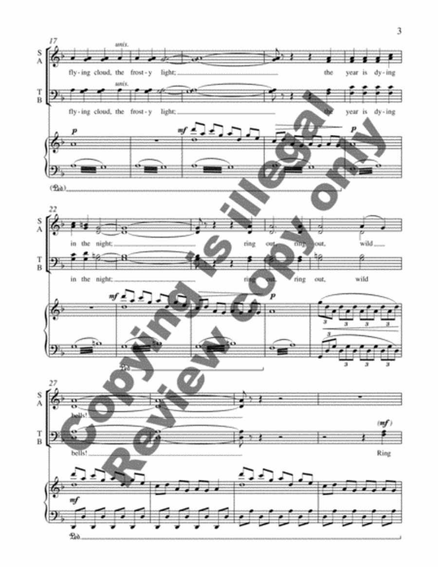 Ring Out, Wild Bells (Choral Score) image number null