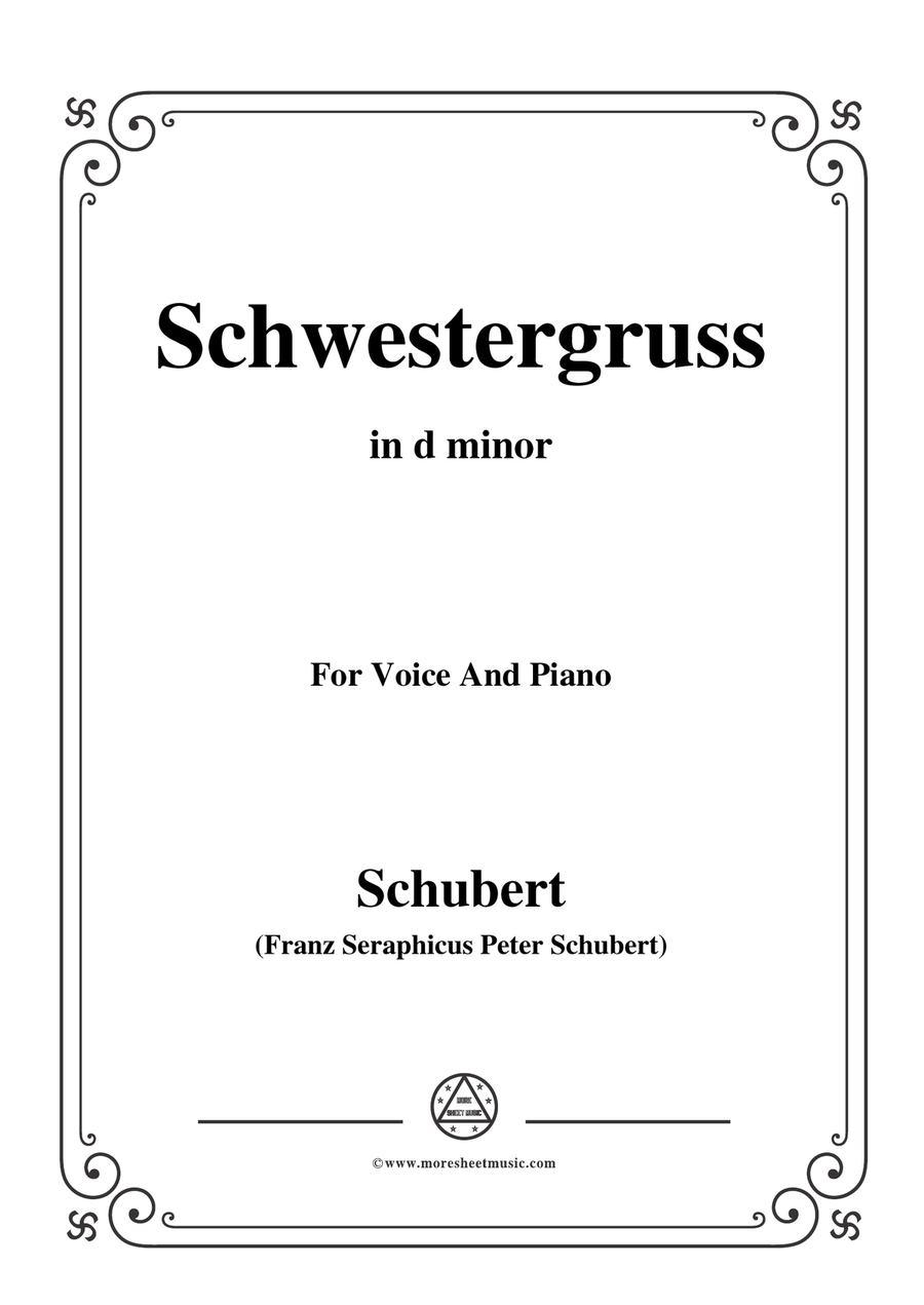 Schubert-Schwestergruss,in d minor,for Voice&Piano