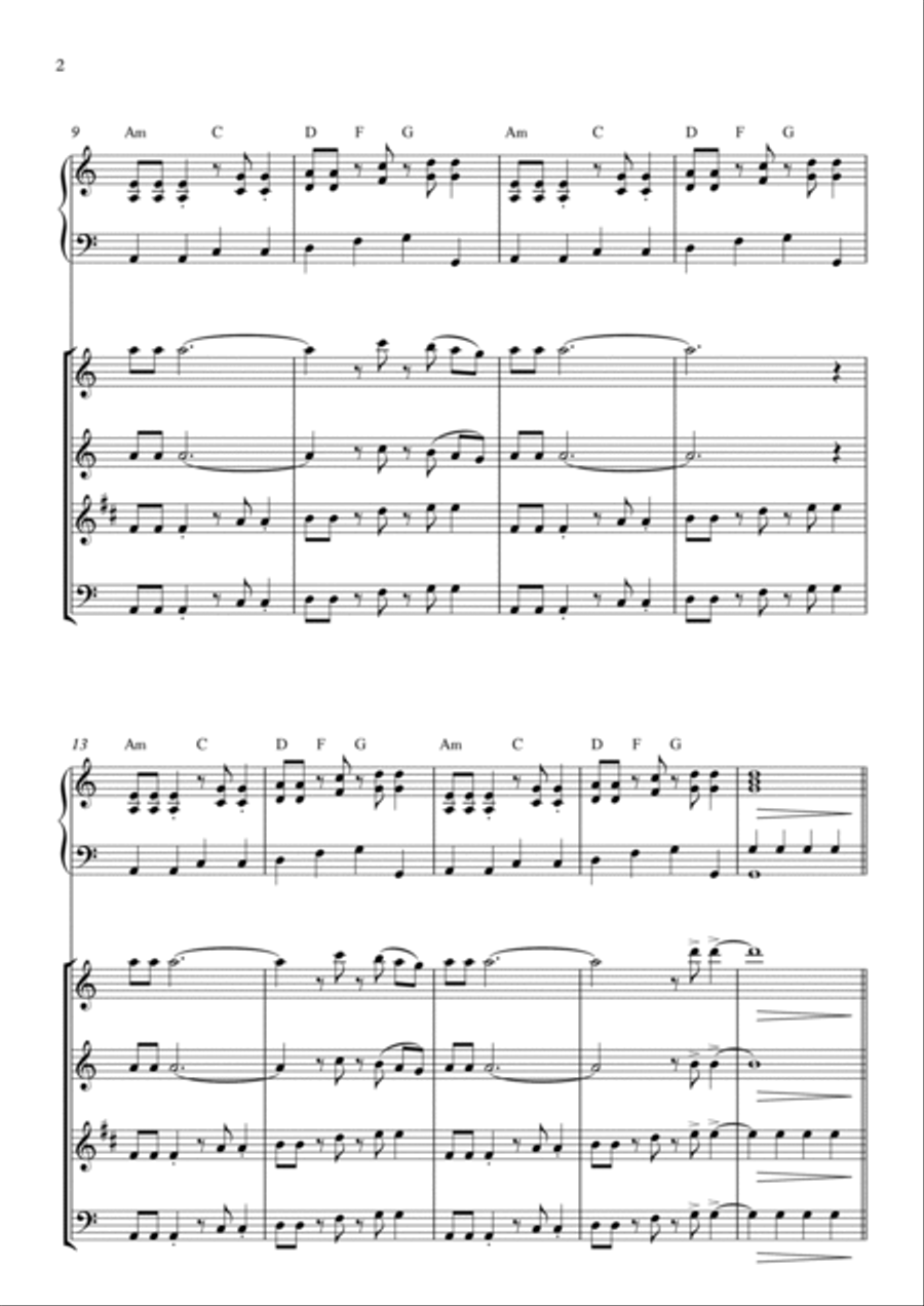 Rock You Like A Hurricane Woodwind Quartet scores gallery preview page 2