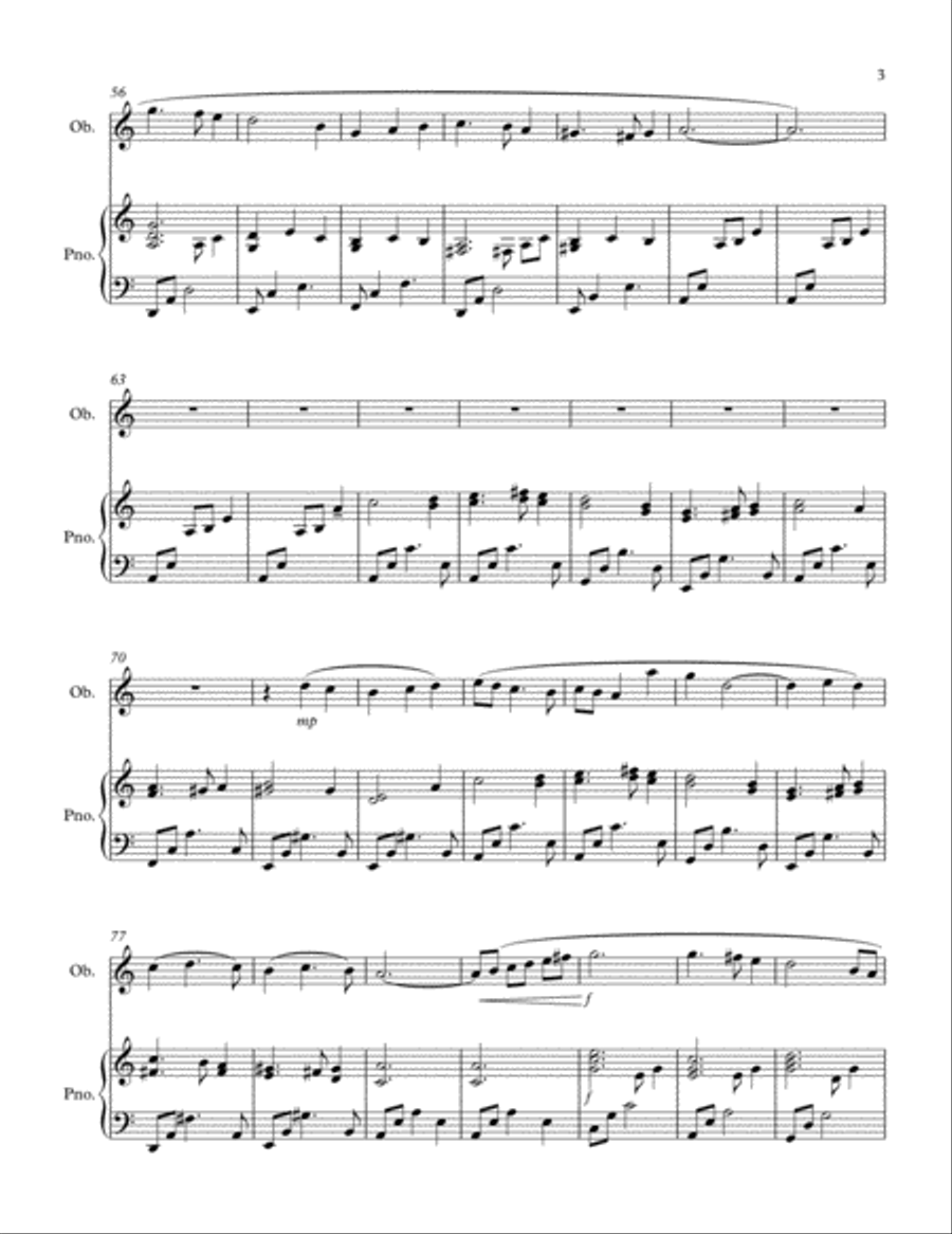 What Child Is This? - Oboe Solo What Child Is This? - Oboe Solo Piano scores gallery preview page 3