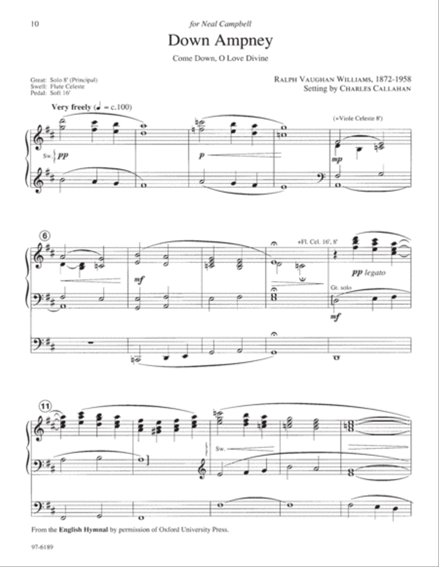 Six Meditations on English Hymn Tunes for Organ Organ Solo scores gallery preview page 5