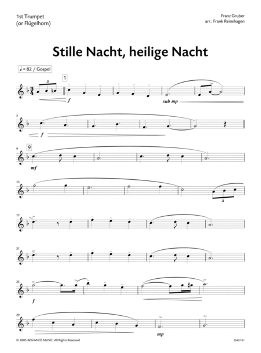 Stille Nacht, heilige Nacht Small Ensemble scores gallery preview page 2