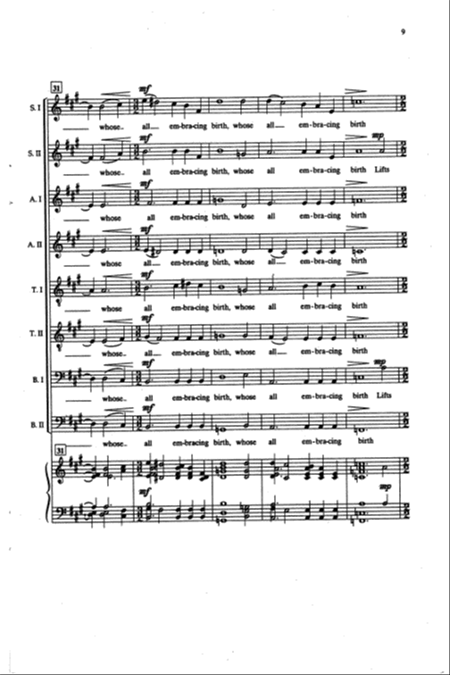 Welcome All Wonders SSAATTBB scores gallery preview page 8