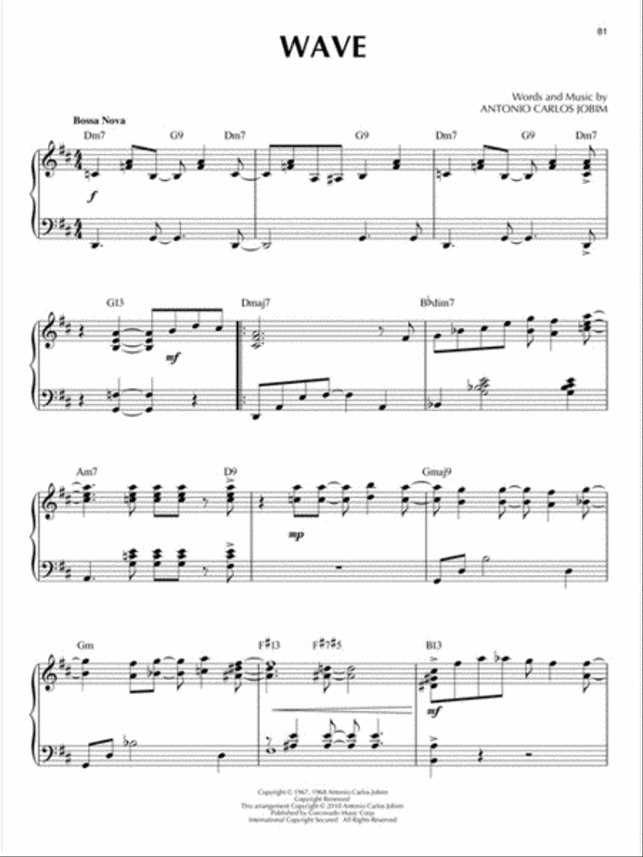 Bossa Nova Piano Solo scores gallery preview page 5