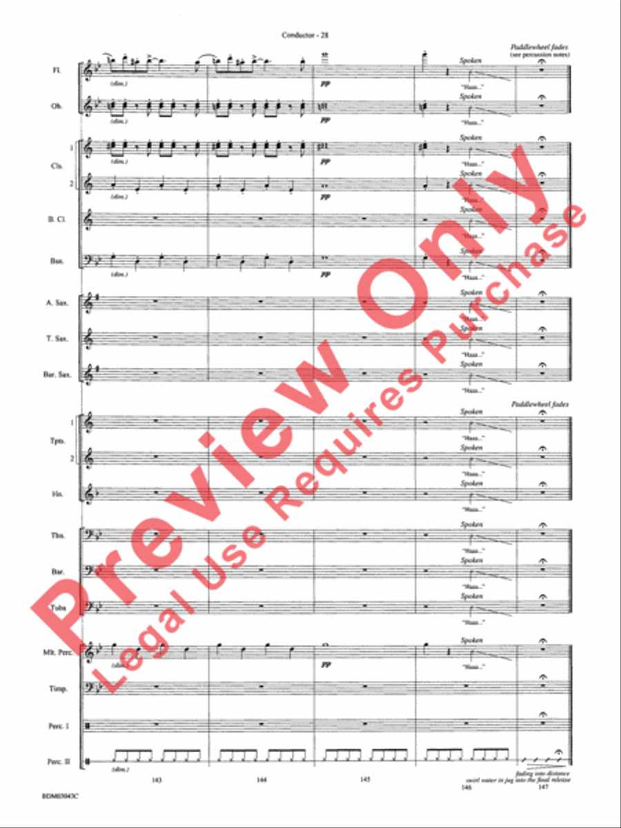 The Great Steamboat Race The Great Steamboat Race Concert Band scores gallery preview page 31