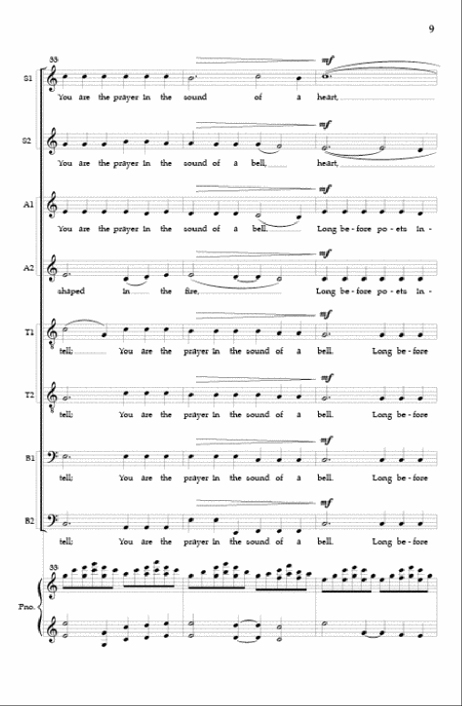 Luminous Night of the Soul (Vocal Score) SSAATTBB scores gallery preview page 8