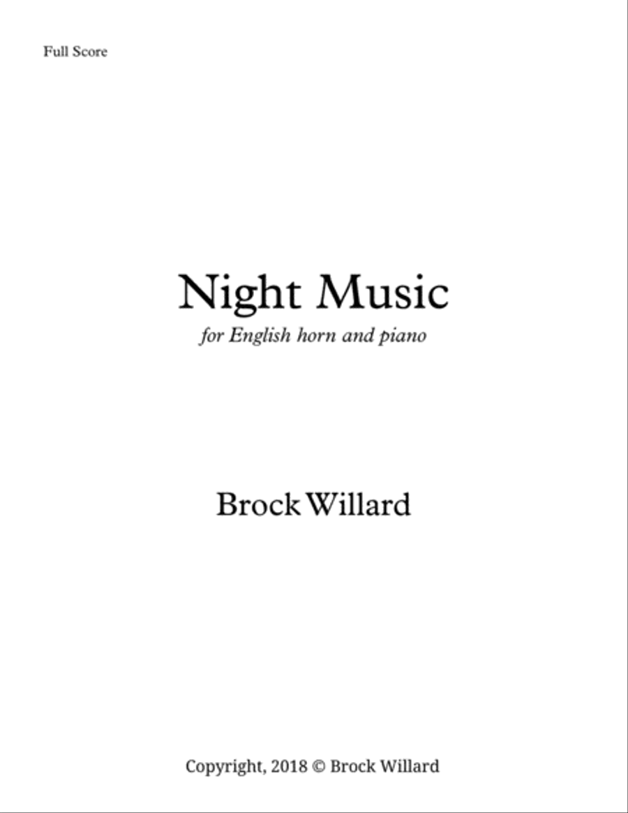 Night Music English Horn scores gallery preview page 1