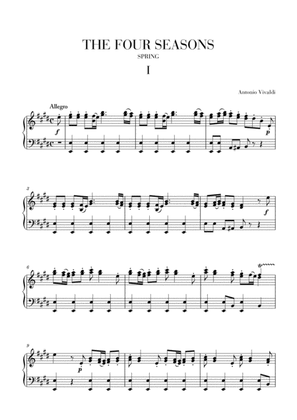 VIVALDI: The Four Seasons - Spring - 1st mov. - Advanced Intermediate Piano