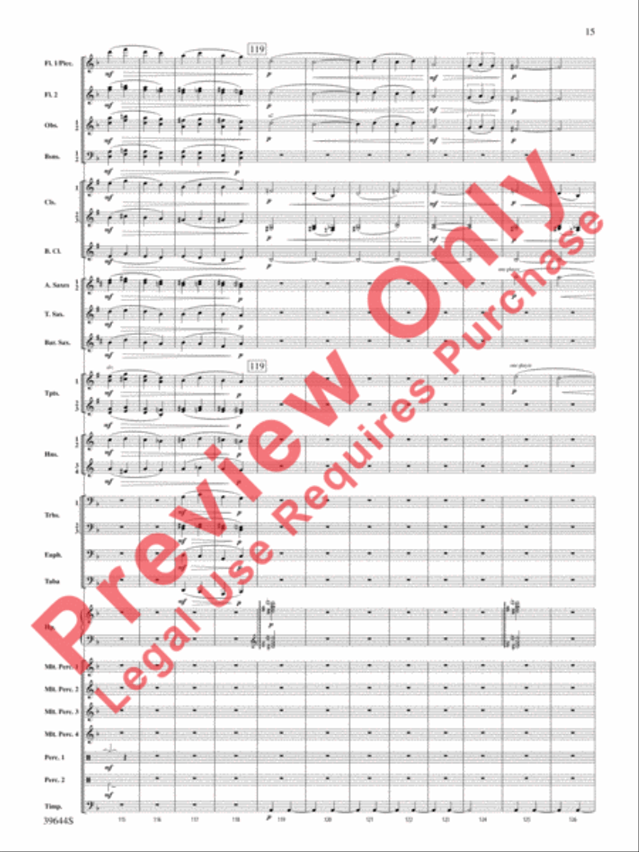 Laideronnette: Impératrice des Pagodes (from Ma mère l'oye) Concert Band scores gallery preview page 16