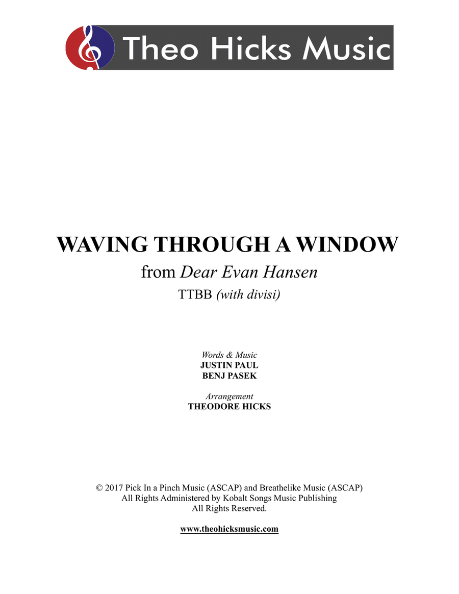 Waving Through A Window TTBB scores gallery preview page 1
