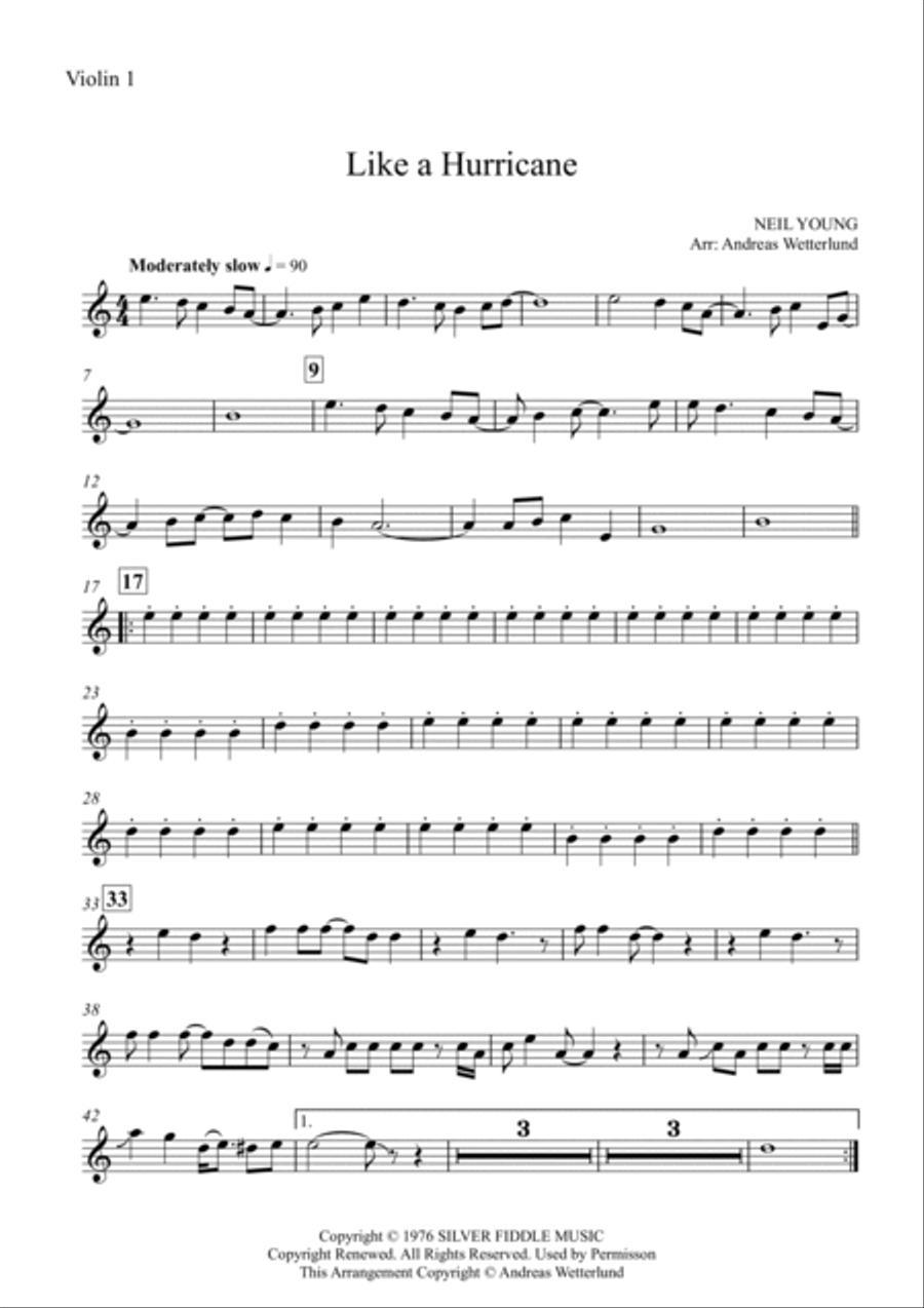 Like A Hurricane Like A Hurricane String Orchestra scores gallery preview page 5