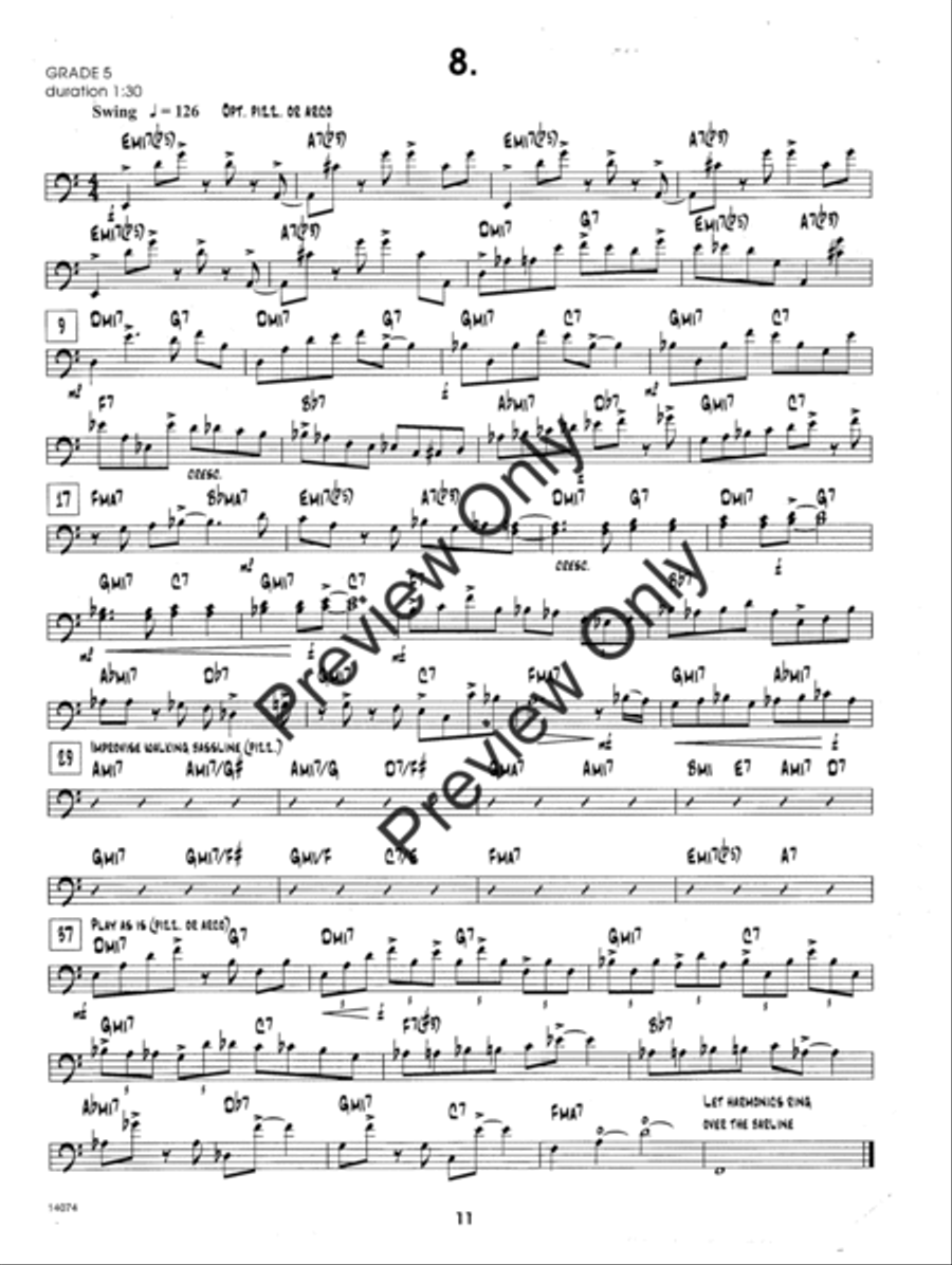 Jazz Solos For Bass, Volume 1 Double Bass scores gallery preview page 11