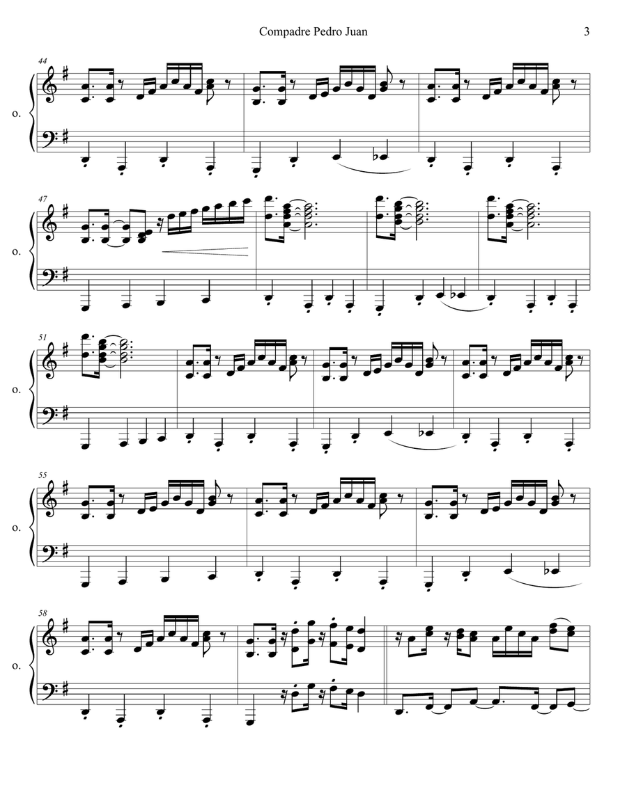 Compadre Pedro Juan Compadre Pedro Juan Piano Trio scores gallery preview page 3