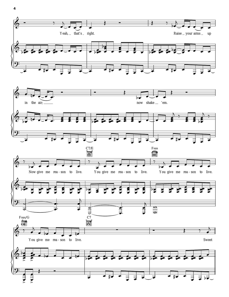 You Can Leave Your Hat On Piano, Vocal, Guitar scores gallery preview page 4