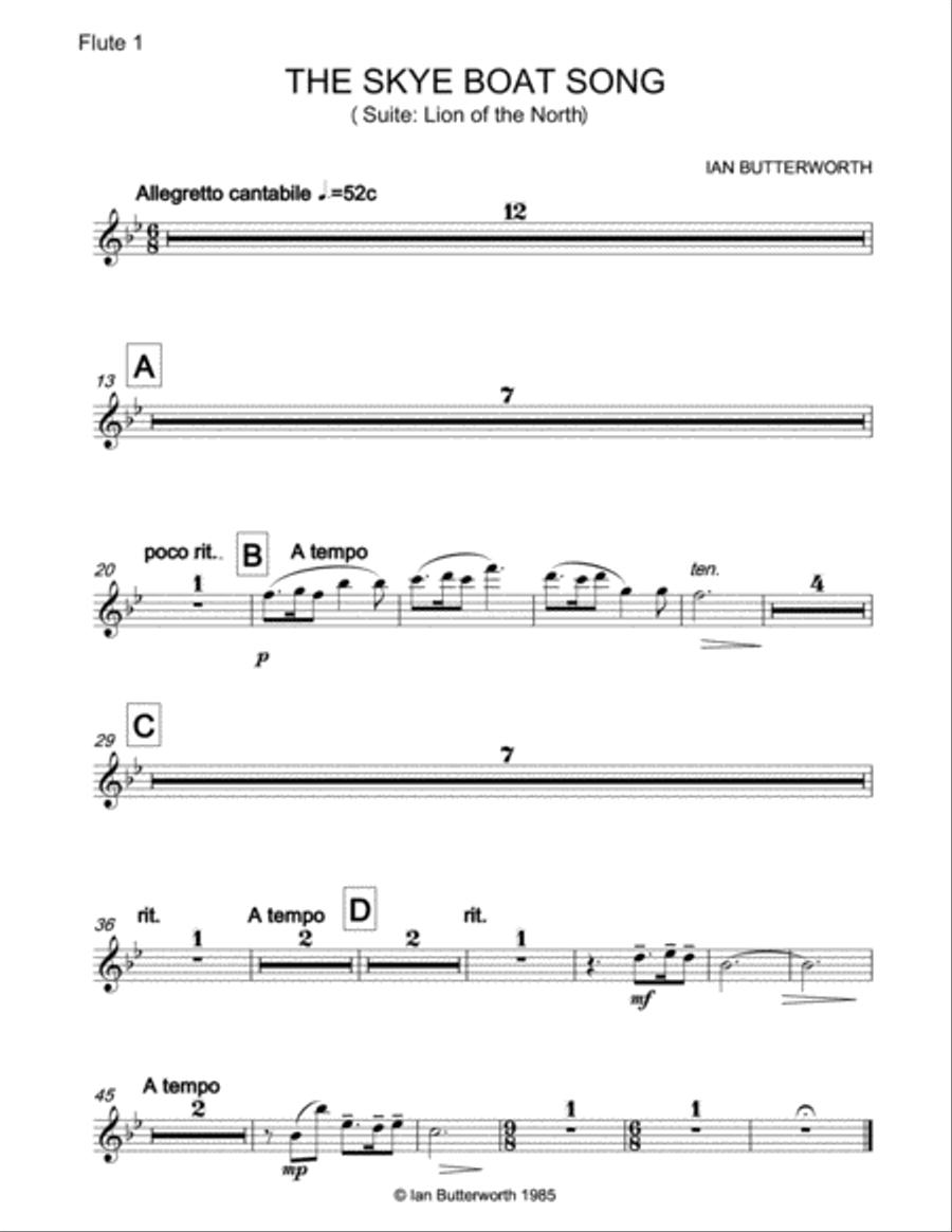 IAN BUTTERWORTH The Skye Boat Song for orchestra Full Orchestra scores gallery preview page 6