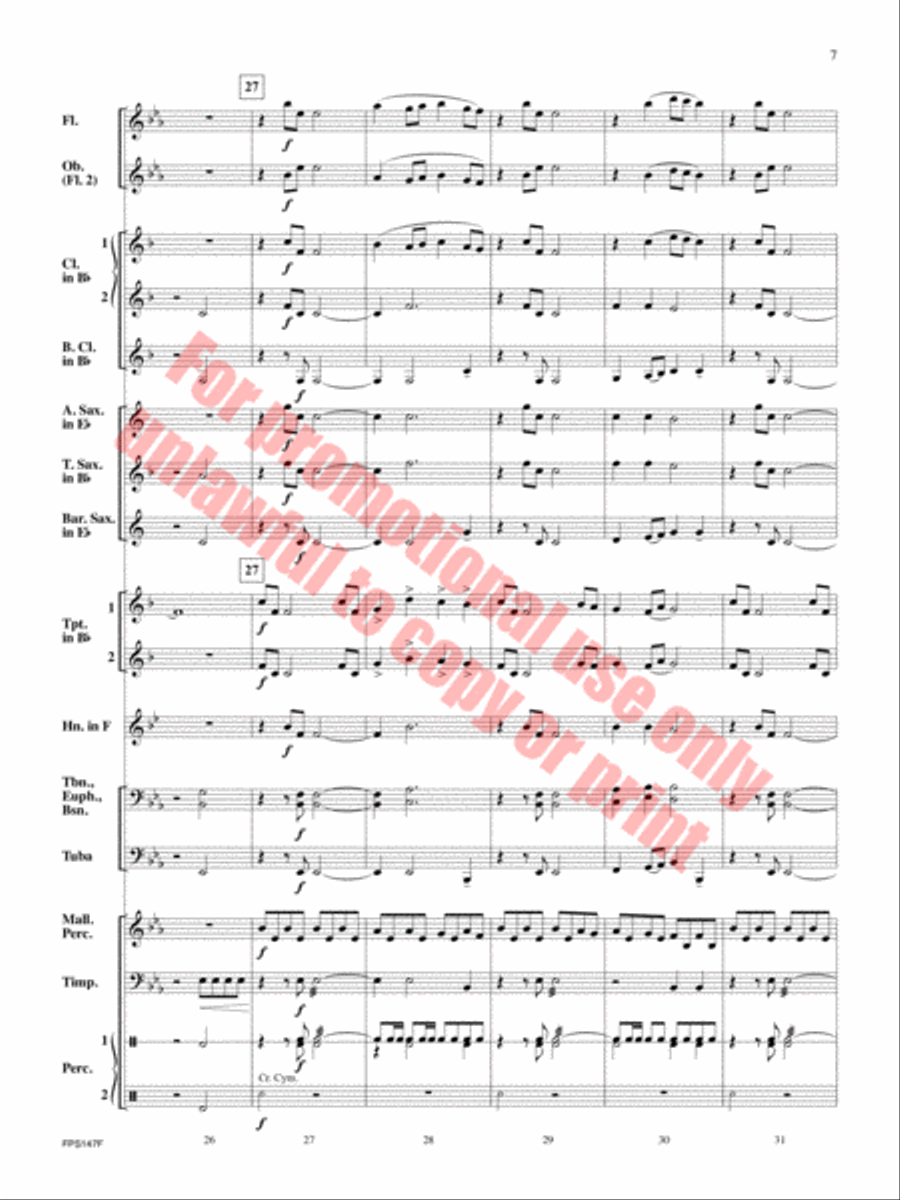 Angel Echoes Concert Band scores gallery preview page 8