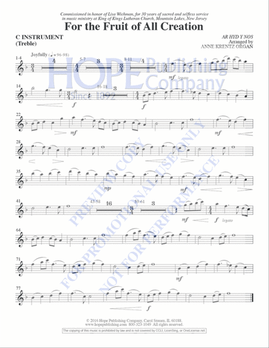 For the Fruit of All Creation Choir scores gallery preview page 2