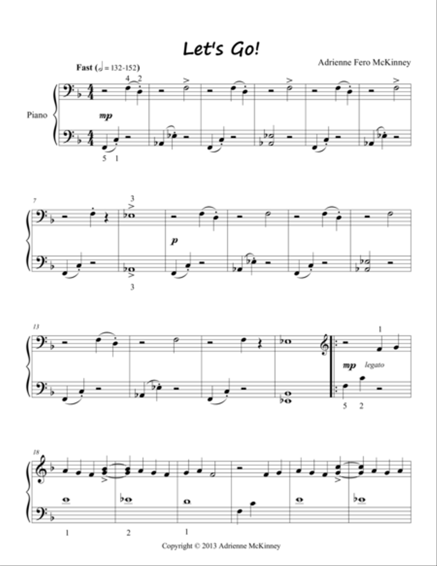 Let's Go! Piano Solo scores gallery preview page 1