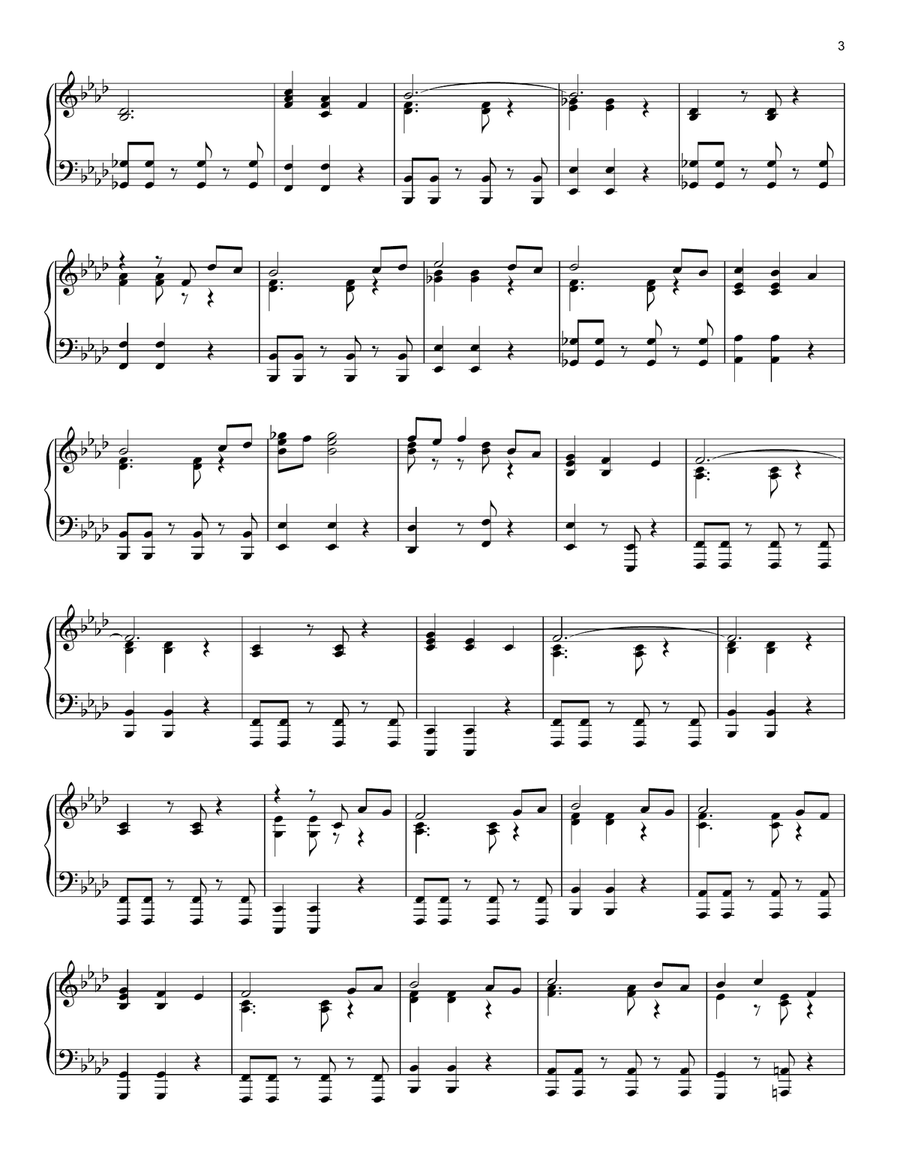 Battlefield Theme Piano Solo scores gallery preview page 3