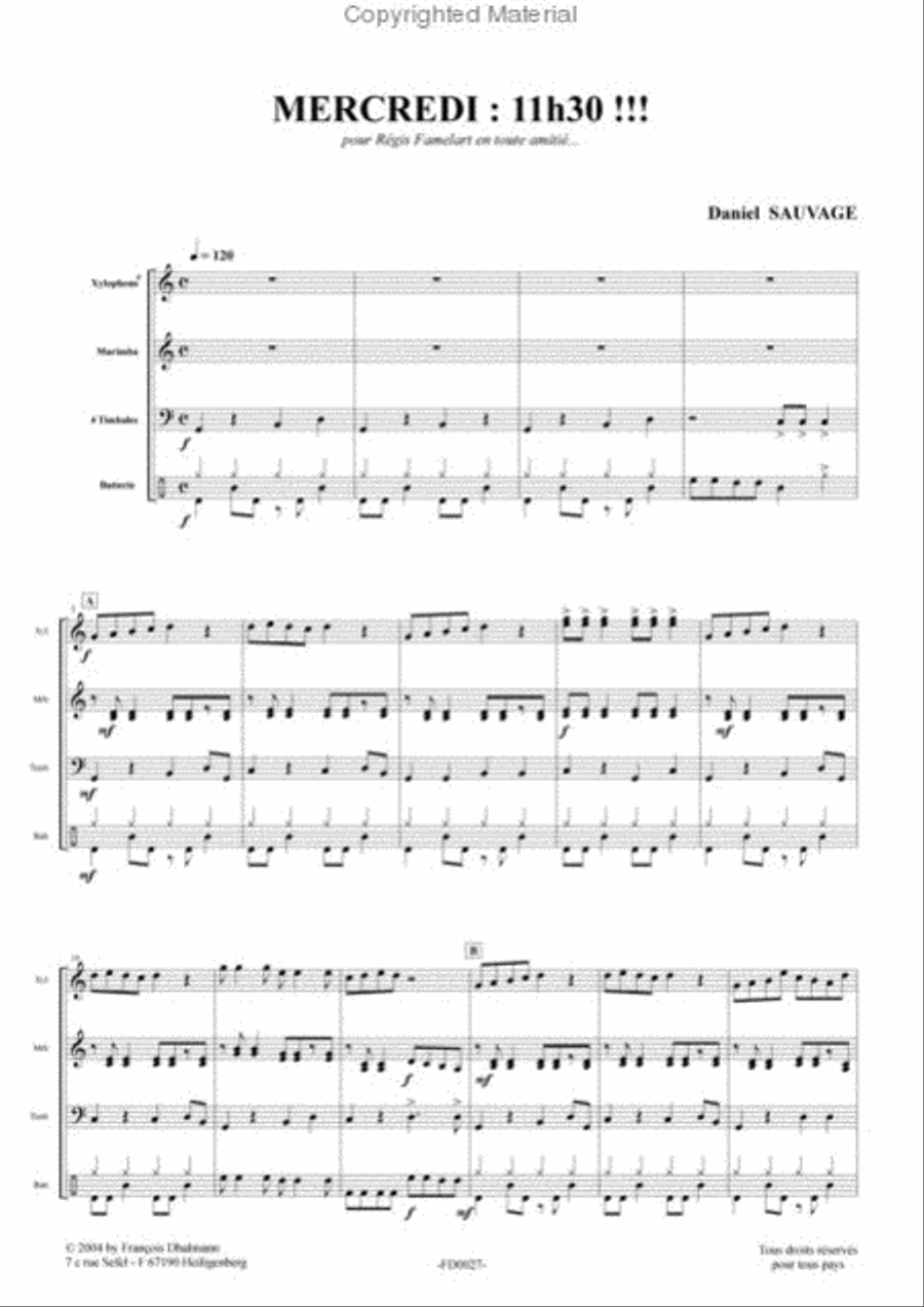Mercredi 11h30 Percussion scores gallery preview page 2