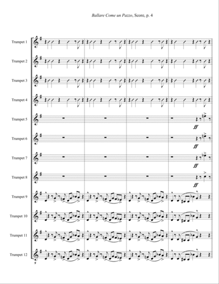 Ballare Come un Pazzo (Letter size) 2-Part scores gallery preview page 4