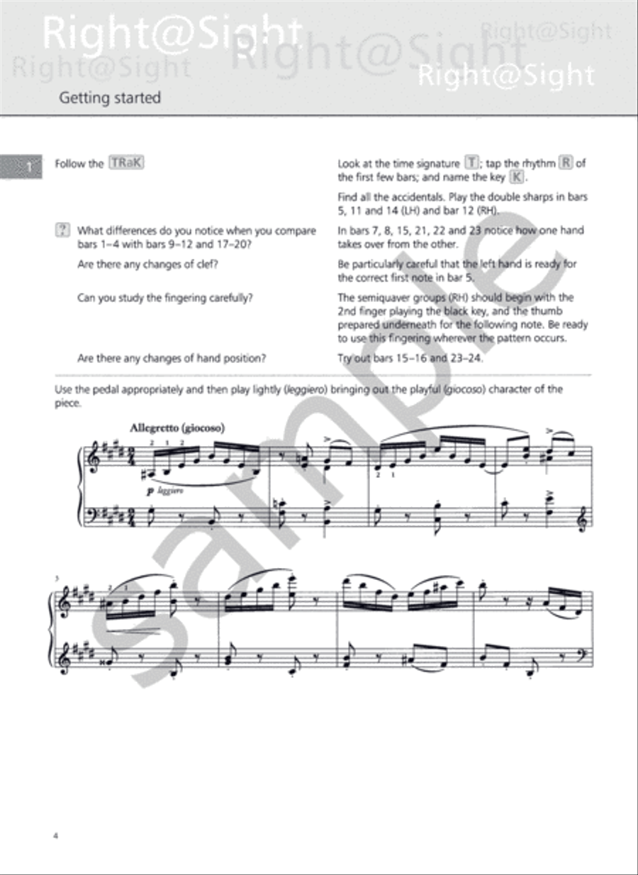 Right@Sight Piano Grade 8 Piano Method scores gallery preview page 3