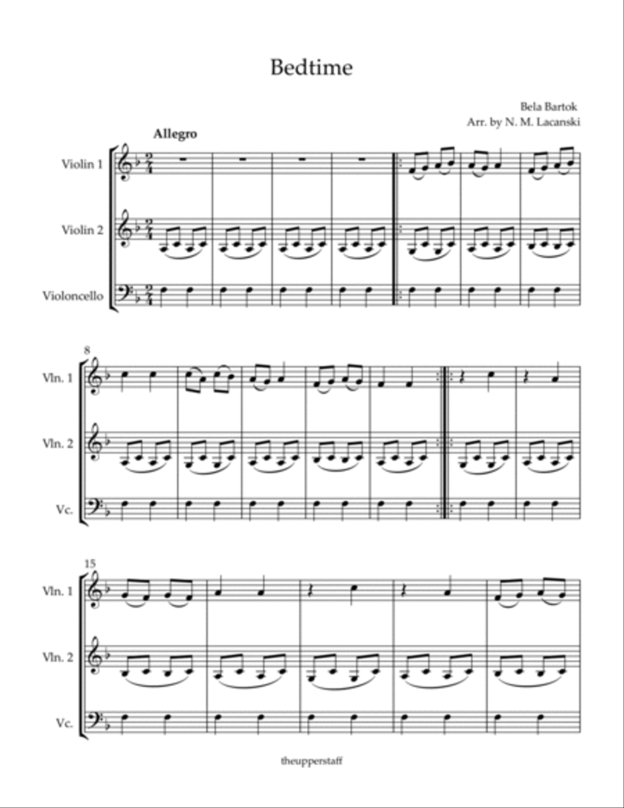 Bedtime String Trio scores gallery preview page 2