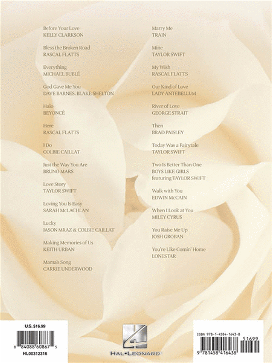 Today's Hits for Weddings Piano, Vocal, Guitar scores gallery preview page 2
