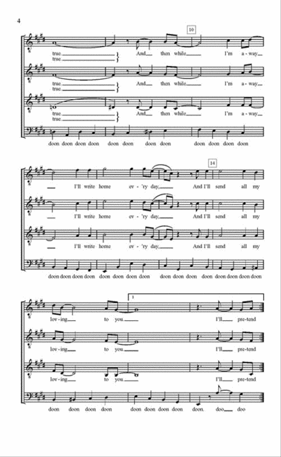 All My Loving TTBB scores gallery preview page 3