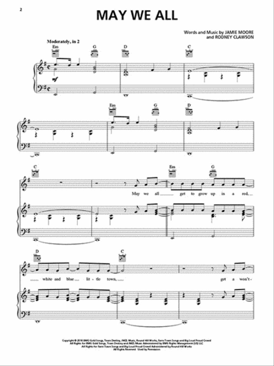 May We All May We All Piano, Vocal, Guitar scores gallery preview page 2