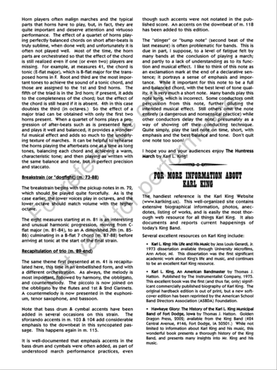 The Huntress Concert Band scores gallery preview page 14